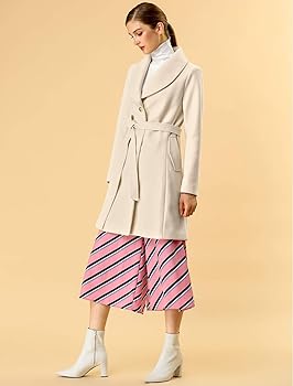Amazon.com: Allegra K Women's 2024 Winter Coat Shawl Collar